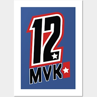 Maverick Viñales 12 Motorcycle Racer Posters and Art